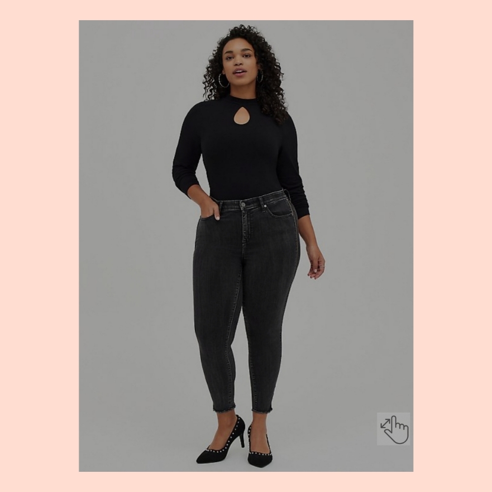 Torrid Mock Neck Open Back Top